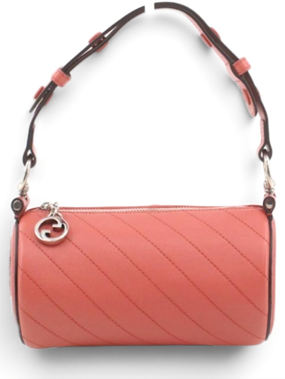 GUCCI Blondie Shoulder Bag Mini Barrel Purse Pink Leather